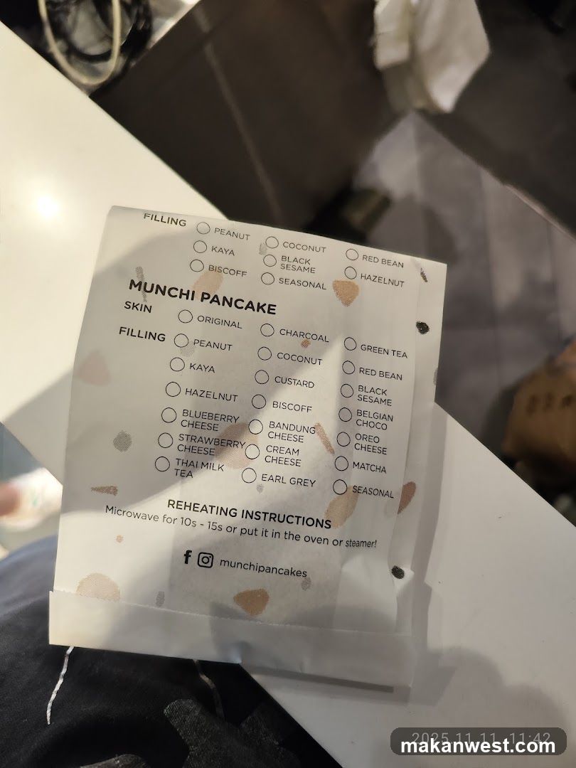 Munchi Pancake Order Slip