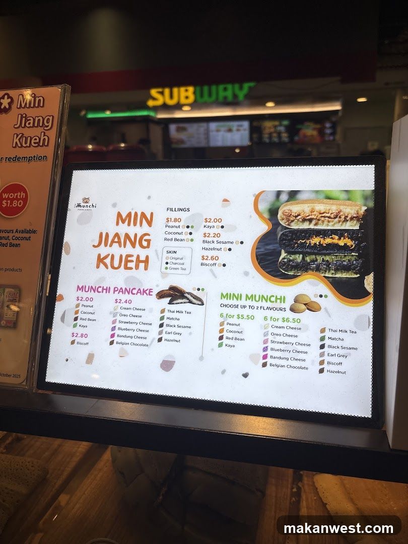 Min Jiang Kueh Menu Board