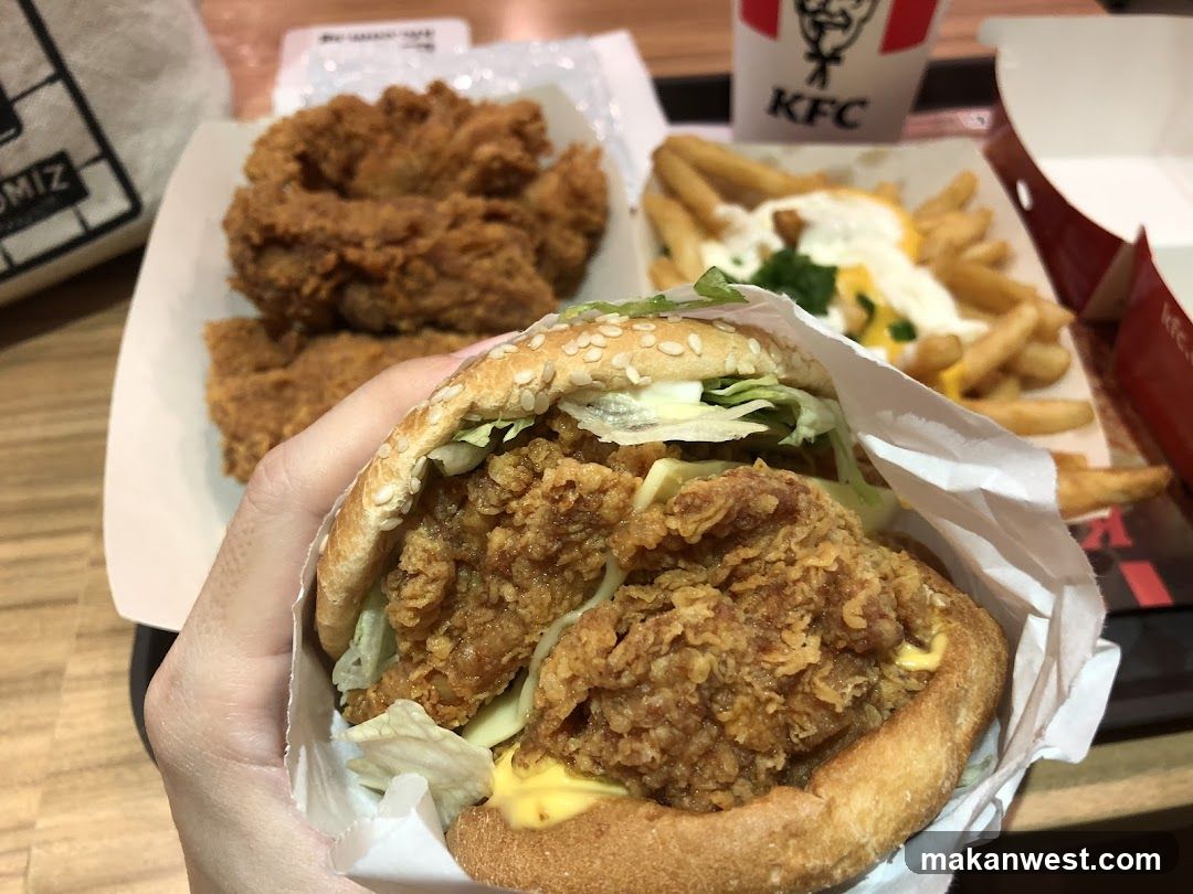 KFC Meal with Fried Chicken Sandwich and Fries