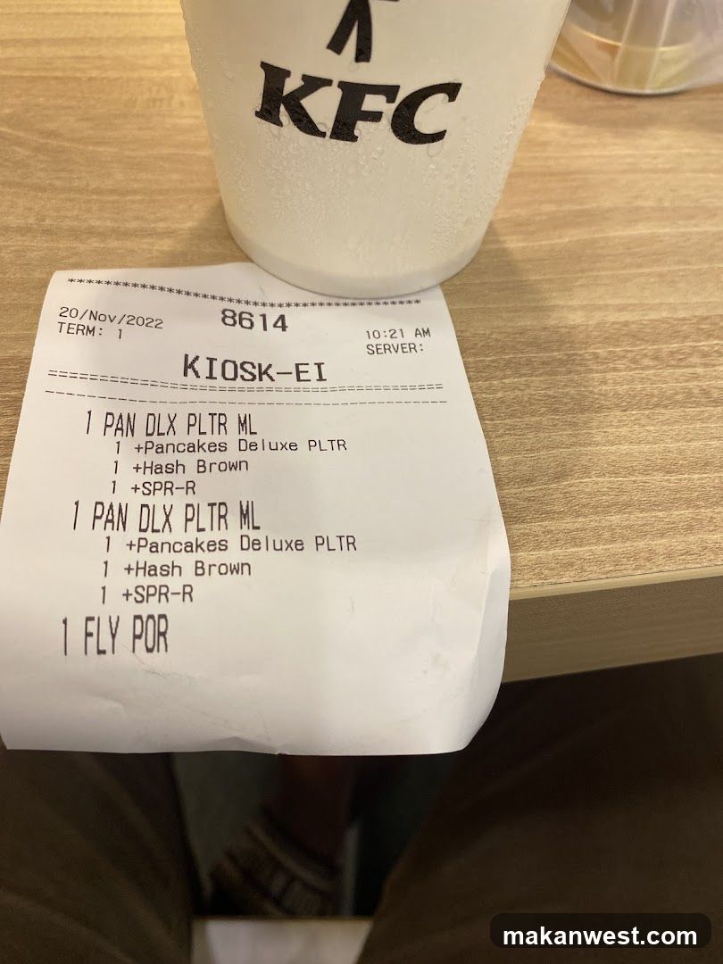 KFC Receipt and Cup