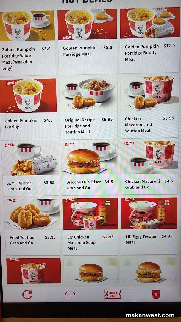 KFC Menu Board