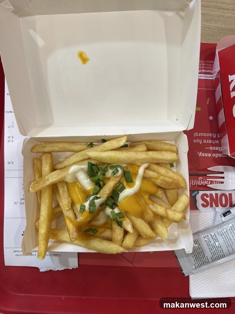 Loaded Fries with Cheese and Sour Cream