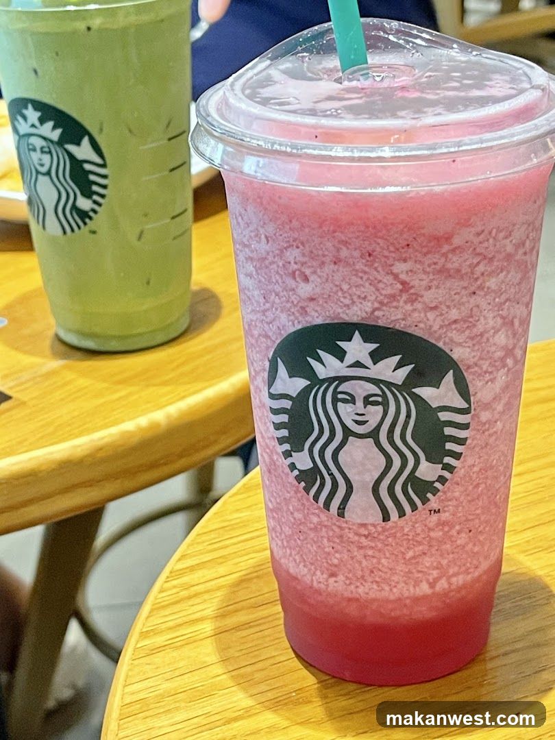 Starbucks Drinks on Wooden Table