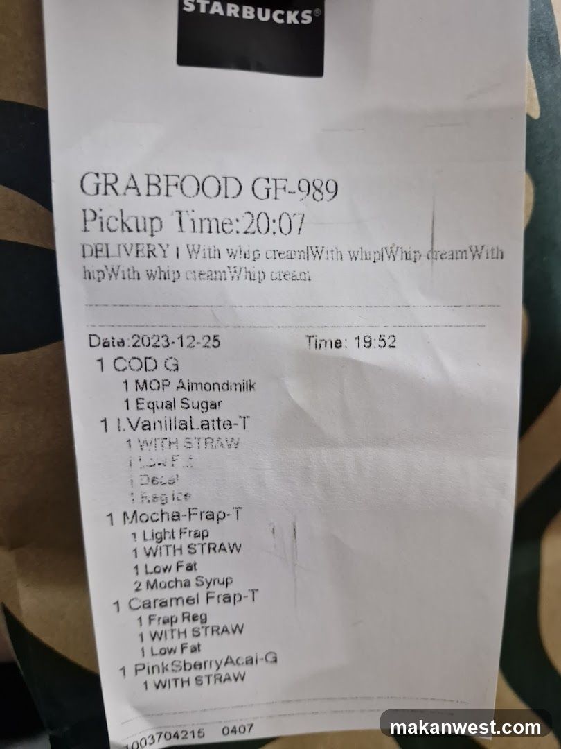 Starbucks Receipt