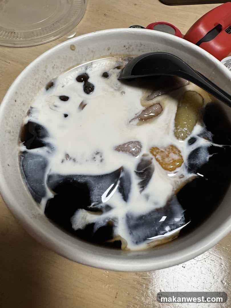 Bowl of Dessert with Milk and Toppings
