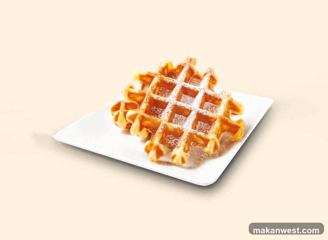 Waffle with Syrup and Sugar