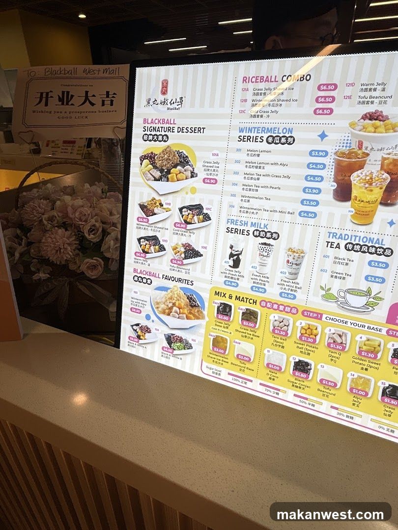 Blackball Dessert Menu Board