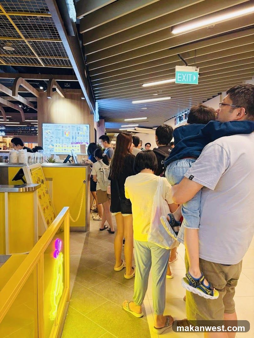 Crowded Food Court Line