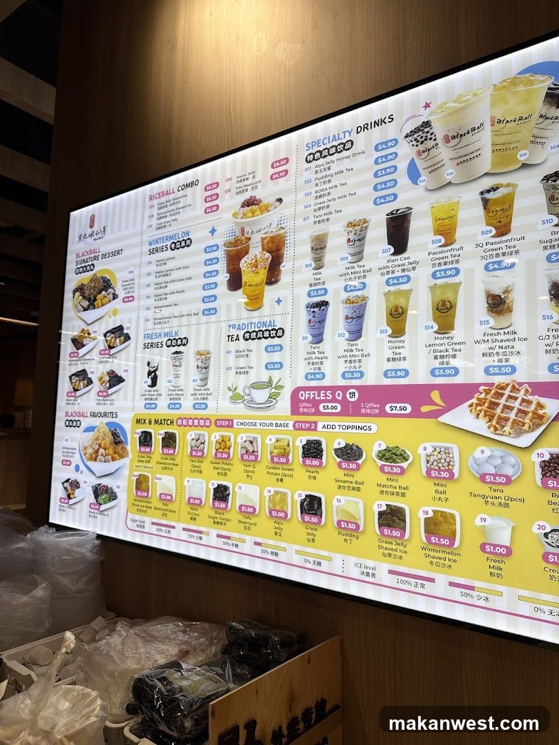 Bubble Tea Menu Board
