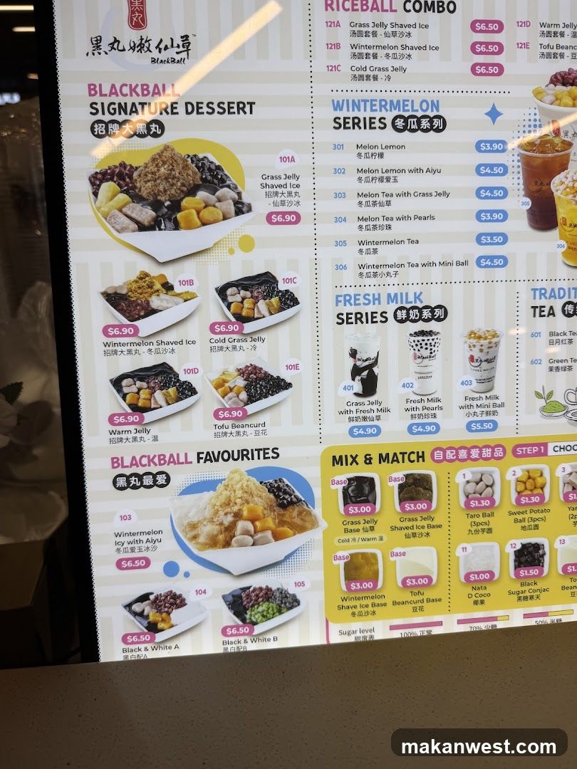 Blackball Dessert Menu Board