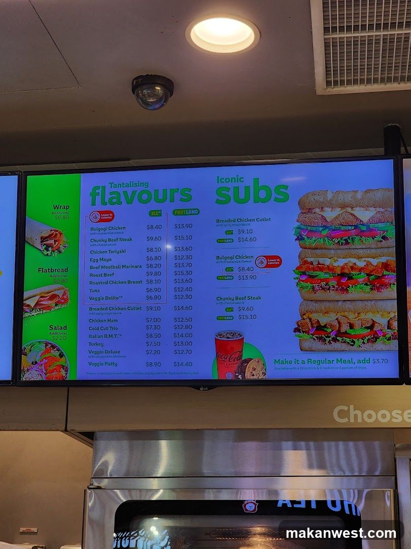 Sub Sandwich Menu Board
