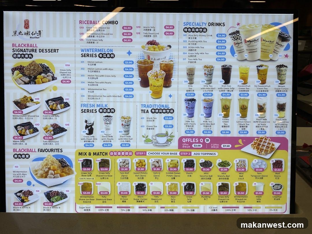 BlackBall Dessert Menu