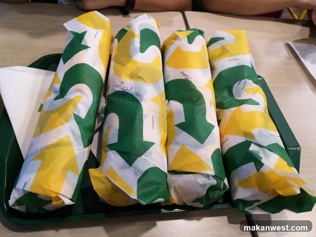 Subway Wraps on Tray