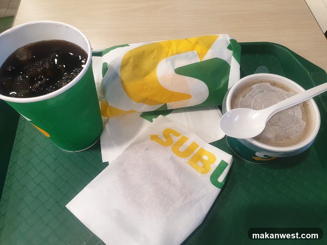 Subway Meal on Tray