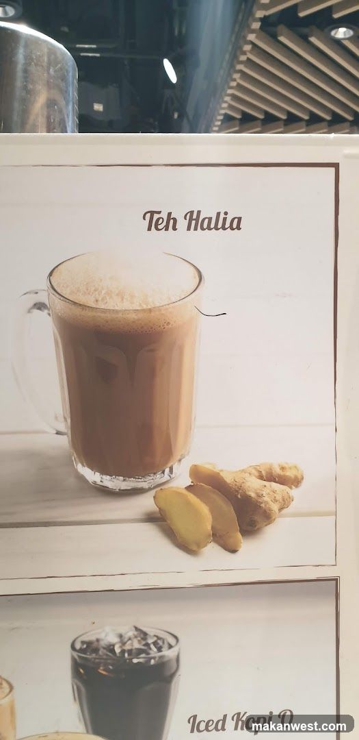 Teh Halia Menu Display