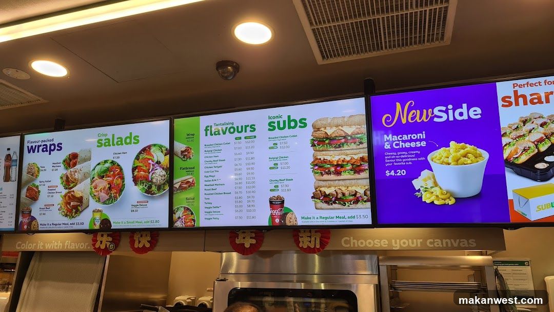 Subway Menu Board Display