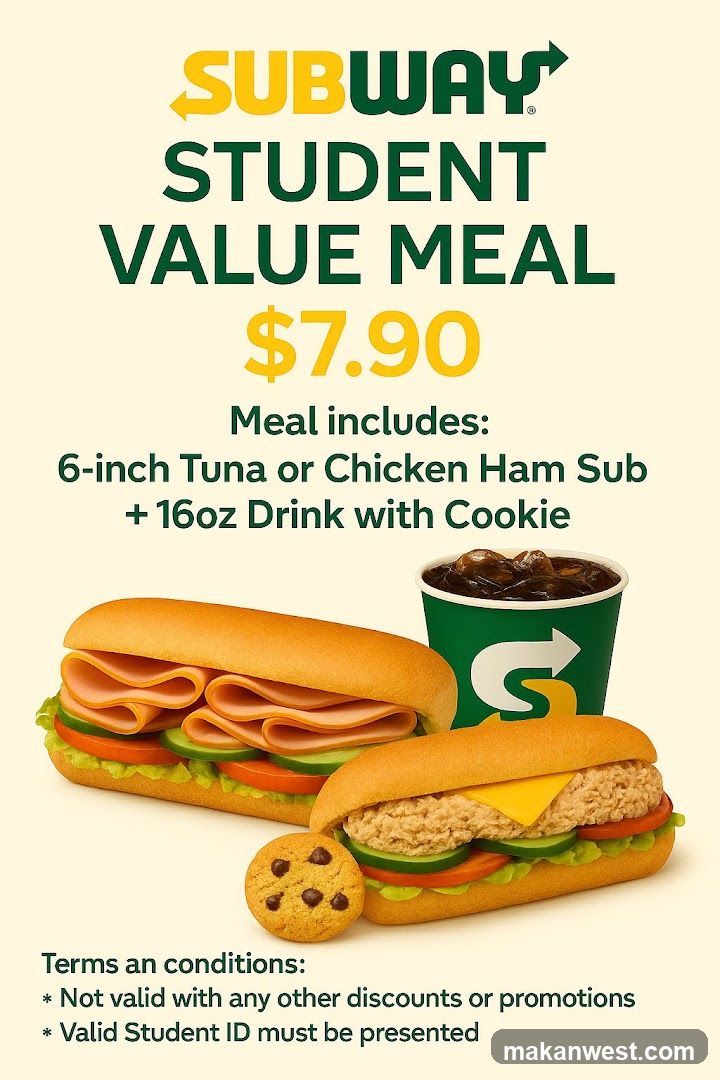 Subway Student Value Meal Ad