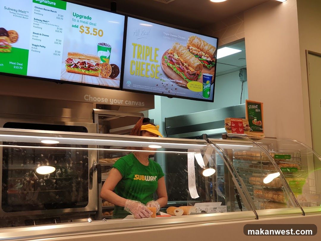 Subway Sandwich Counter