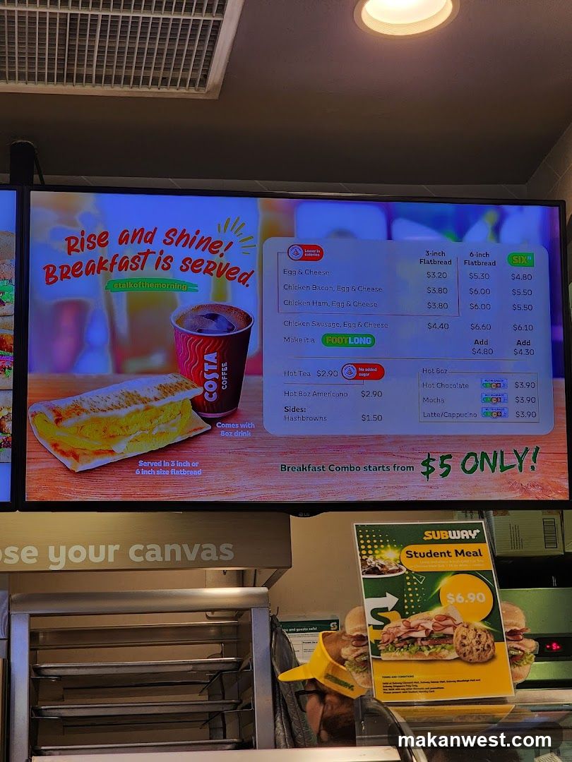 Breakfast Menu Display