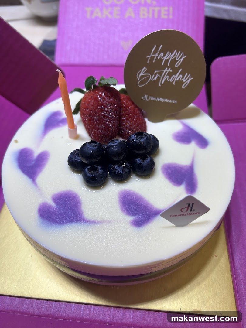 Birthday Cake with Fruits and Decorations
