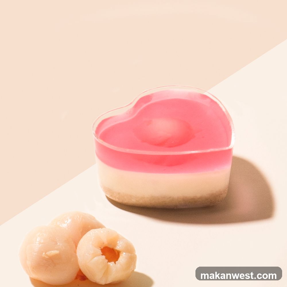 Heart-Shaped Dessert with Lychees
