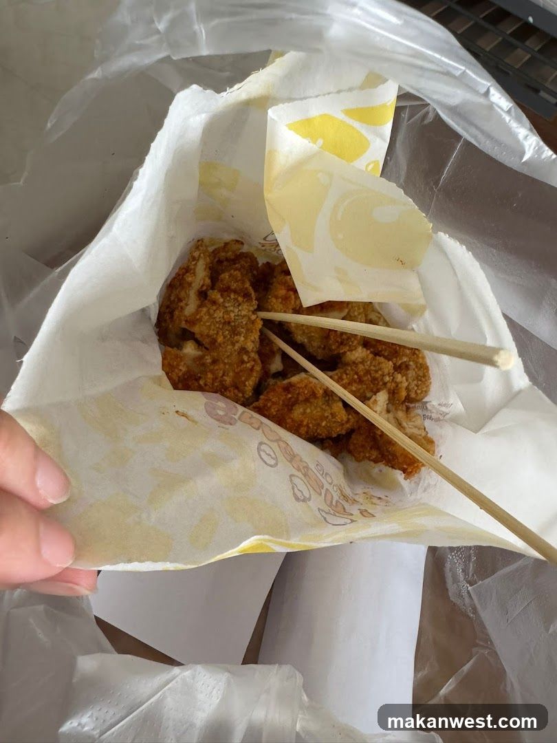 Fried Chicken with Chopsticks