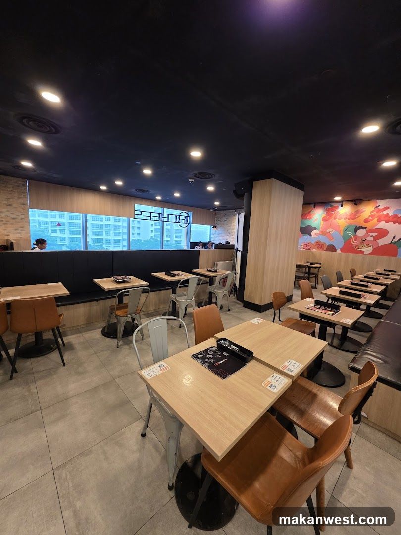 Restaurant Interior with Tables and Chairs