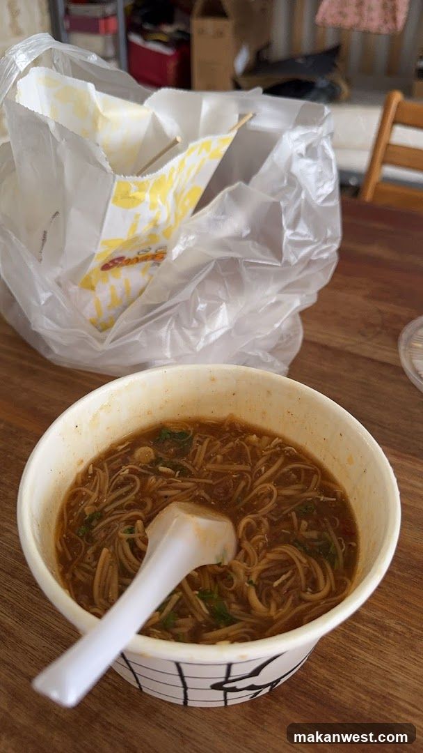 Noodle Bowl with Takeout Bag
