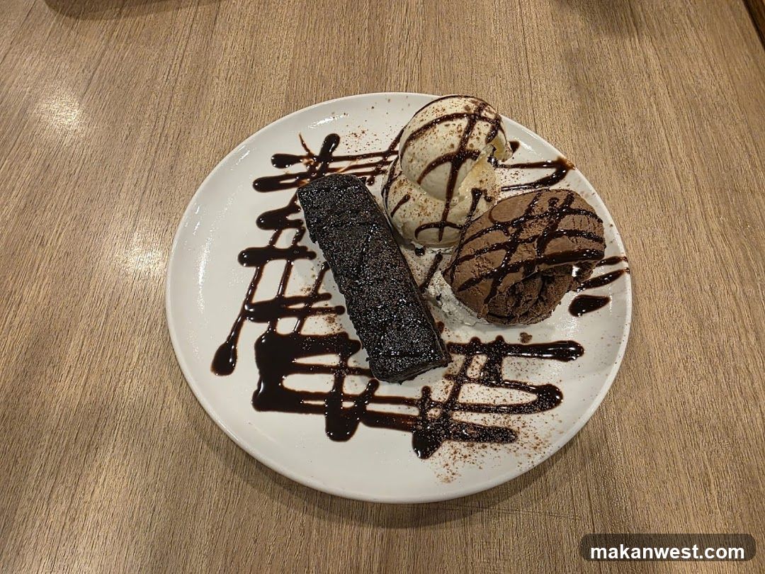 Chocolate Dessert with Ice Cream