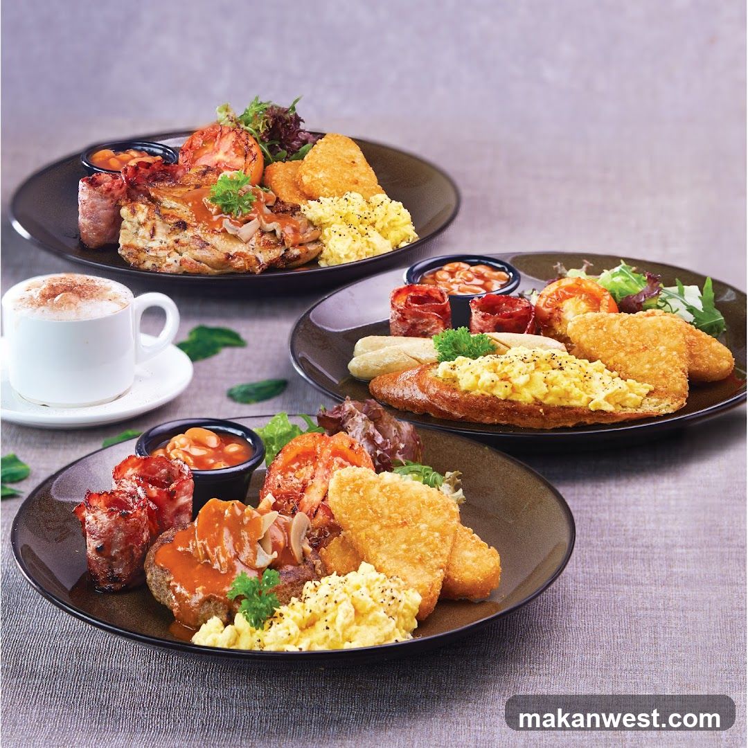 Full English Breakfast Spread