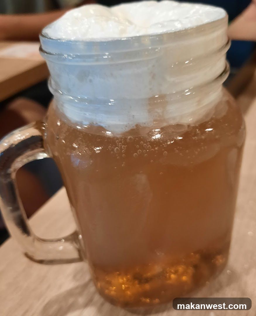 Mason Jar Drink with Foam