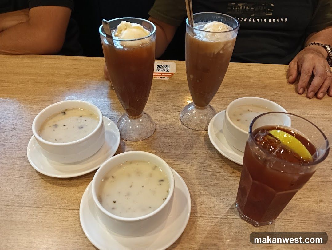Dessert and Drink Spread on Table