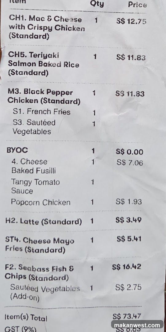 Restaurant Receipt