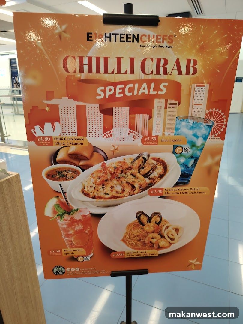 Chilli Crab Specials Menu Board