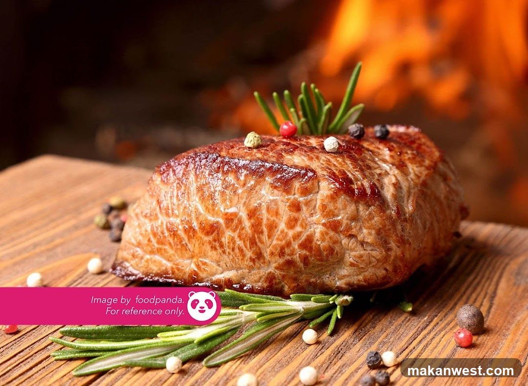 Grilled Steak with Rosemary and Peppercorns