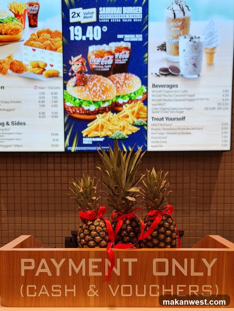 McDonald's Menu Board and Payment Counter