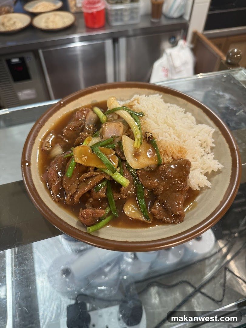 Bowl of Beef and Rice with Vegetables