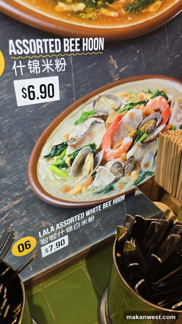 Assorted Bee Hoon Menu Display