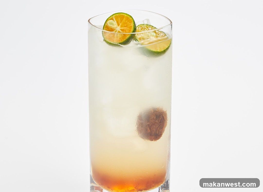 Citrus Cocktail with Ice and Garnish
