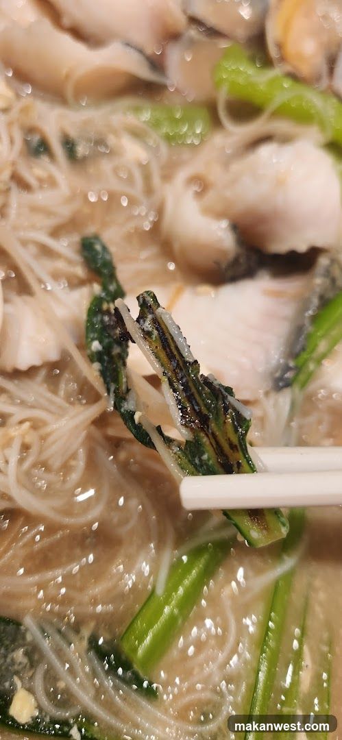 Noodle Soup with Fish and Greens