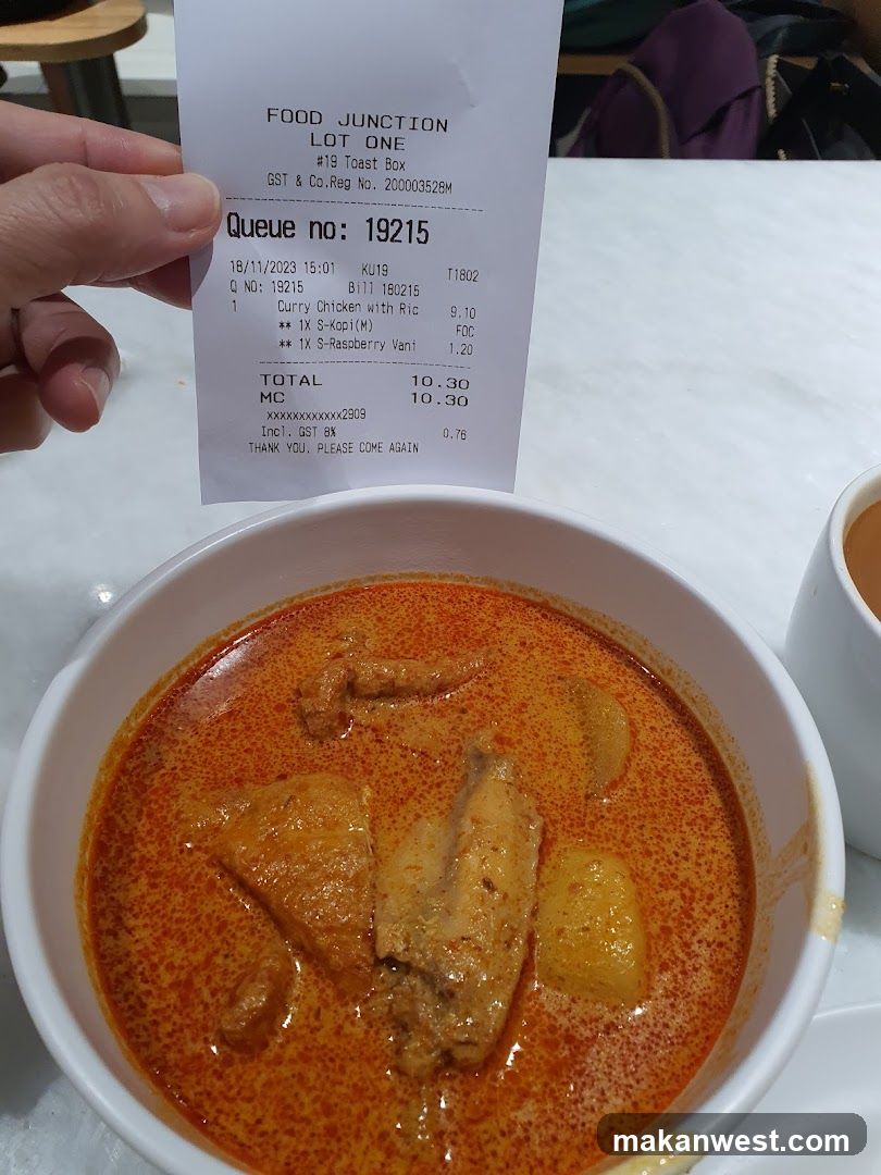 Food Receipt and Curry Dish