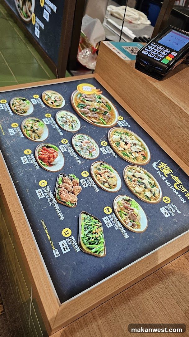 Wok Hellos Fun Menu Display