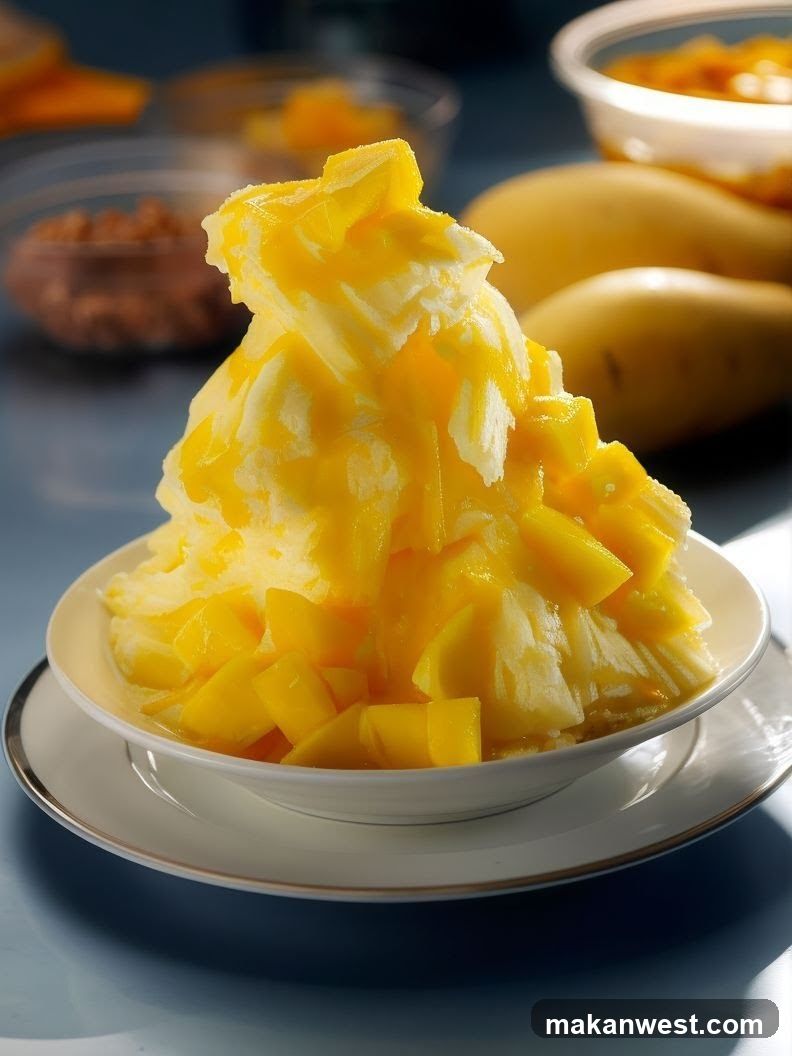 Mango Shaved Ice Dessert