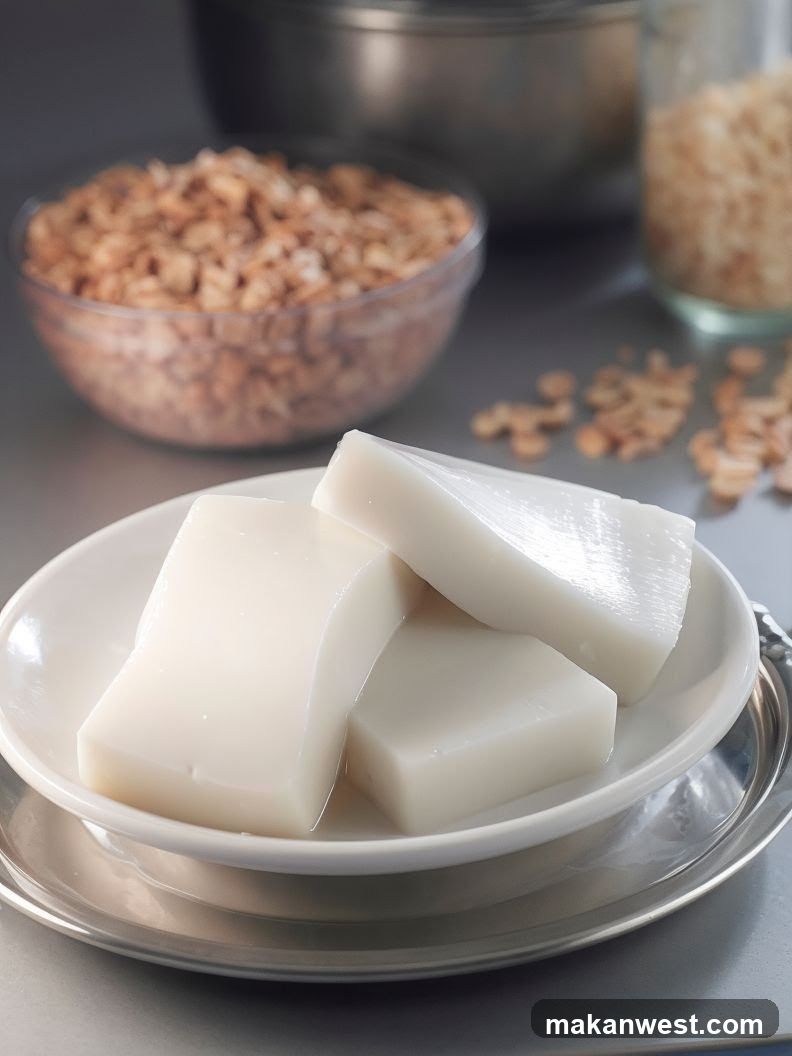 White Jellied Food with Nuts