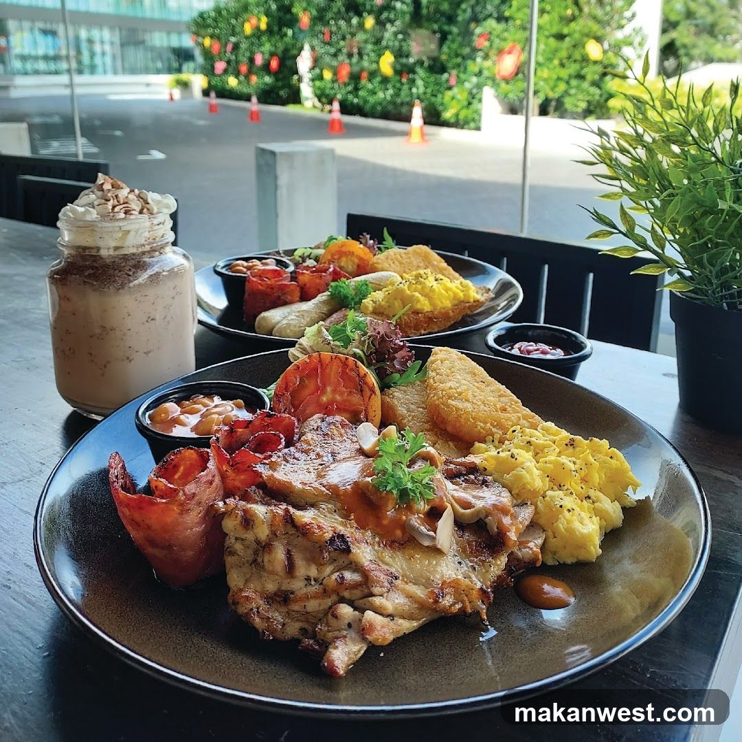 Breakfast Spread with Smoothie