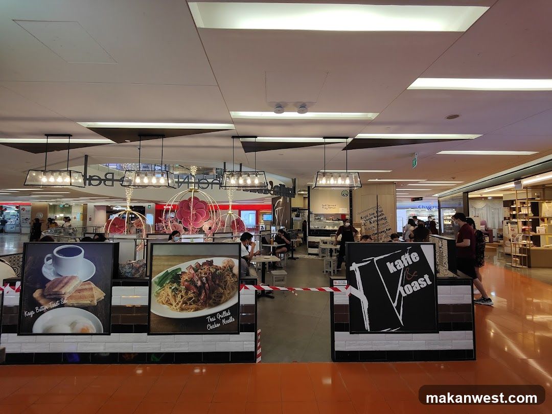 Food Court Interior with Promotional Displays