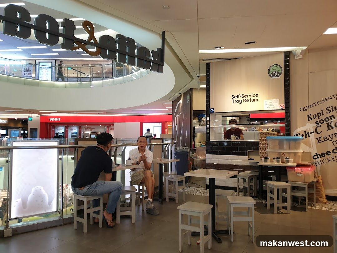 Food Court Interior with Self-Service Kiosk