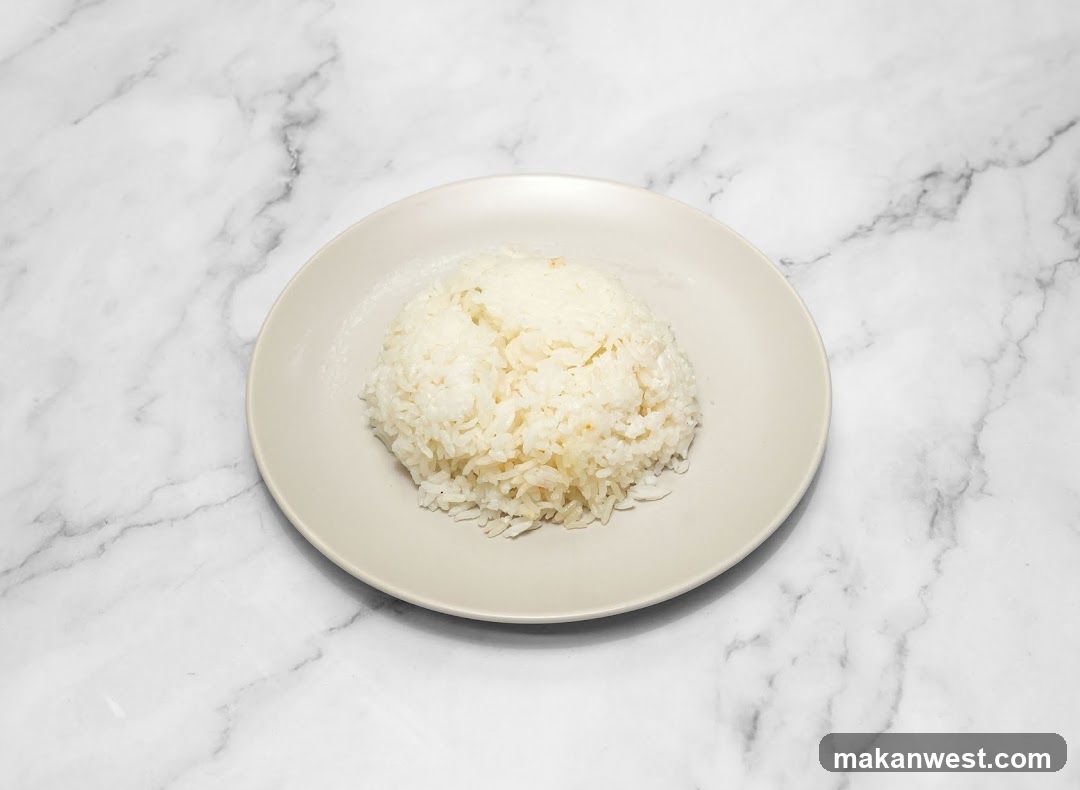 White Rice on Plate