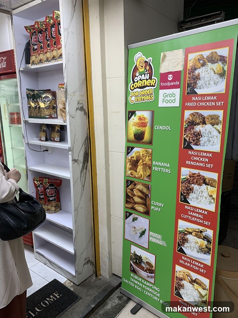 Food Store Interior and Menu Board