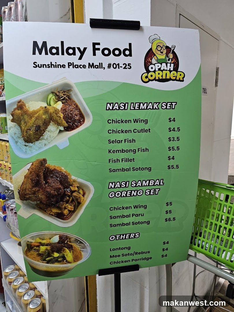 Malay Food Menu Board